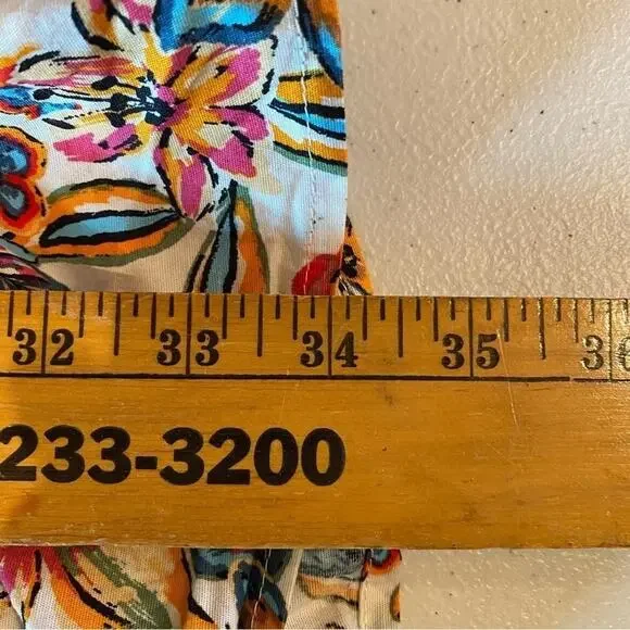 RACHEL ROY Women’s Skirt Medium Floral Print Tiered Maxi Lined Pull On - Picture 8 of 8